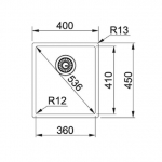 Franke BXX210-36 Box 不銹鋼 檯面/檯底 單昇盆 (銀色)