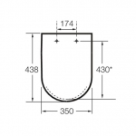 Roca A8019D200B Debba SUPRALIT®油壓式廁板