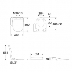 Roca 804025005+3410N0+3420N8 The Gap Round rimless 自由咀分體座廁配電子廁板(尊尚型)套裝