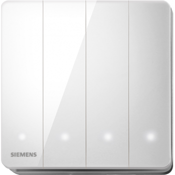 Siemens 西門子 5TA81463PC01 16AX 四位單控開關掣 (led燈)