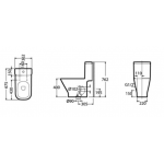 Roca 804036005+349477 Gap 自由咀連體座廁配電子廁板(時尚型)套裝