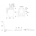 Roca 804036005+349477 Gap 自由咀連體座廁配電子廁板(時尚型)套裝