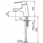 Mora 243001 CERA 冷熱水面盆龍頭