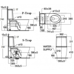 American Standard TF2307TSC Acacia SupaSleek 自由咀分體座廁  (跟薄廁板)