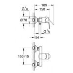 Grohe 23333000 Bauedge 淋浴龍頭