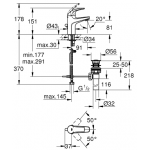 Grohe 32805000 Baucurve 面盆龍頭