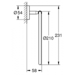 Grohe 40460001 Bau Cosmopolitan 毛巾環