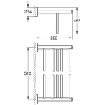 Grohe 40462001 Bau Cosmopolitan 564毫米 毛巾架