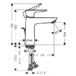 Hansgrohe 71710340 Talis E 臉盆龍頭 (霧黑色)