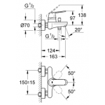 Grohe 32831000 Eurosmart Cosmopolitan 浴缸/淋浴龍頭