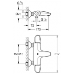 Grohe 34155003 Grohtherm 1000 New 明牆恆溫浴缸龍頭