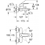 Grohe 33591002 Eurostyle Cosmopolitan 浴缸/淋浴龍頭