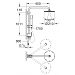 Grohe 27058000 Rainshower 210 雨淋花灑