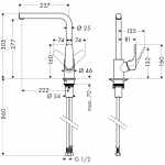 Hansgrohe 31817000 Focus 冷熱水廚盆龍頭 (鍍鉻)