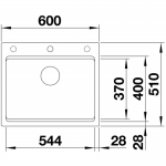 Blanco 525890 ETAGON 6 Single Bowl Sink