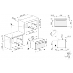 Smeg SF4104WVCPS 45厘米 41公升 嵌入式蒸焗爐