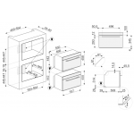 Smeg SF4104WVCPS 45厘米 41公升 嵌入式蒸焗爐