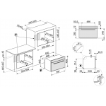 Smeg SF4104WMCS 45厘米 40公升 Linea 嵌入式微波焗爐