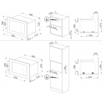 Smeg FMI120N2 39厘米 20公升 Linea 嵌入式微波焗爐