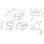 Smeg SF4104WMCN 45厘米 40公升 Linea 嵌入式微波焗爐