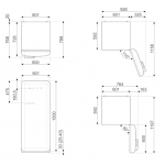 Smeg FAB28RCR5 270公升 50's Style 單門雪櫃 (奶油色)