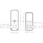 Lockly PGD628F-SN Secure Plus PIN Genie™ 專利防偷窺按鍵+3D指紋+藍牙+鎖匙 智能斜舌鎖 (緞面鎳色)