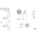 Kohler K-33085T-9-CP Accliv 恆溫淋浴龍頭 (*手持花灑 Awaken 72415T) (拋光鍍鉻)