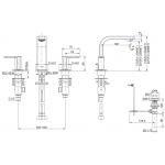 Kohler K-23484T-4-RGD Parallel 8.0吋 中面盆龍頭 (玫瑰金色)