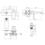 Kohler K-22567T-4-RGD Parallel 單把手掛牆式面盆龍頭 (玫瑰金色)