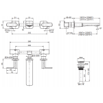 Kohler K-22570T-4-RGD Parallel 掛牆式面盆龍頭 (玫瑰金色)