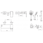 Kohler K-23493T-4-RGD Parallel Exposed 掛牆式淋浴龍頭 (玫瑰金色)