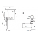 Kohler K-72275T-4-BL Aleo 單把手面盆龍頭 (霧黑色)