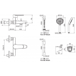 Kohler K-28194T-4-CP Beam 掛牆式浴缸與淋浴龍頭 (拋光鍍鉻)