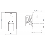 Kohler K-73108T-B4-AF Modulo 入牆式浴缸/淋浴面板及閥芯 - Composed (法蘭金)