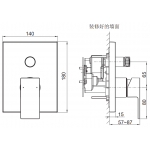 Kohler K-99725T-B4-CP Modulo 入牆式兩路面板 (拋光鍍鉻)