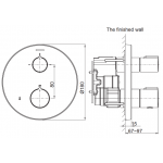 Kohler K-99727T-9-CP Modulo 入牆式恆溫兩路面板 (拋光鍍鉻)