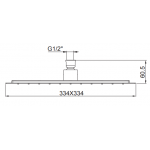 Kohler K-9302T-CL-CP Loure 超薄方形 12吋 頭頂花灑 (Katalyst®親氧技術) (拋光鍍鉻)