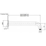 Kohler K-15396T-B-CP Katalyst Air 牆面安裝花灑臂 (拋光鍍鉻)