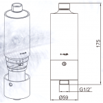 Kohler K-R72914T-CP Exhale 淋浴淨水器