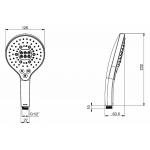 Kohler K-24717T-AF Katalyst® Air Rain Duet 多功能手持花灑 (法蘭金)