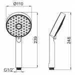 Kohler K-72415T-BL Awaken® 多功能手持花灑- 現代型 (黑色)