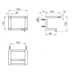 Kohler K-27362T-CP 150mm Stages 廁紙架 (拋光鍍鉻)