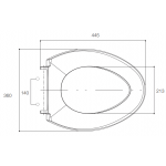 Kohler K-4713T-0 French Curve® 緩降廁板