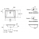 Kohler K-21058K-0 Brazn 長方形檯下式面盆 (白色)