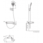 Kohler K-23750T-9-CP Urbanity+ 掛牆式恆溫花灑龍頭 (拋光鍍鉻)