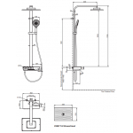 Kohler K-23861T-9-BL Urbanity+ 恆溫四路 出水淋浴柱 (黑色)