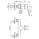 Kohler K-33077T-4-CP Accliv 掛牆式淋浴龍頭 (拋光鍍鉻)