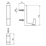 Kohler K-27363T-BL Stages 裝牆掛鈎 (黑色)