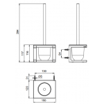 Kohler K-27368T-C0 Stages 潔廁刷架 (拋光鍍鉻+白色)