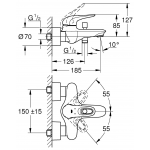 Grohe GR-Eurostyle 高身龍頭花灑套裝 (1套3件) (GR-23570-003+GR-33591-003+GR-27644-001)